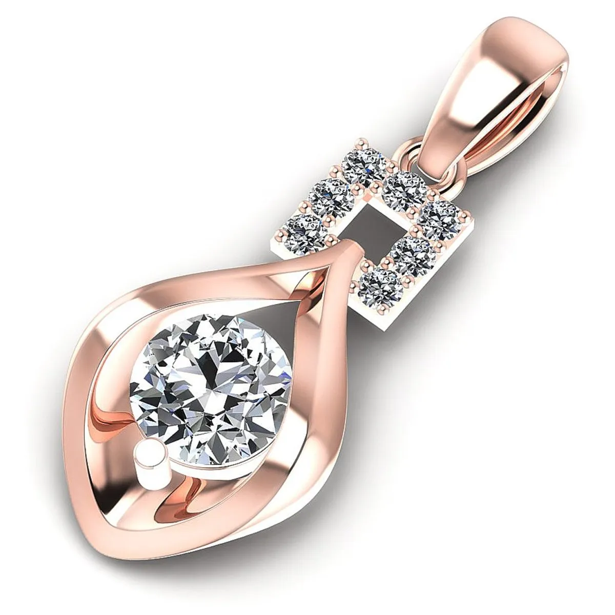 0.60 CT Round Cut Diamonds - Fashion Pendant