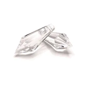 1, 4, 20 or 50 Pieces: Large Acrylic Crystal Faceted Teardrop Pendants