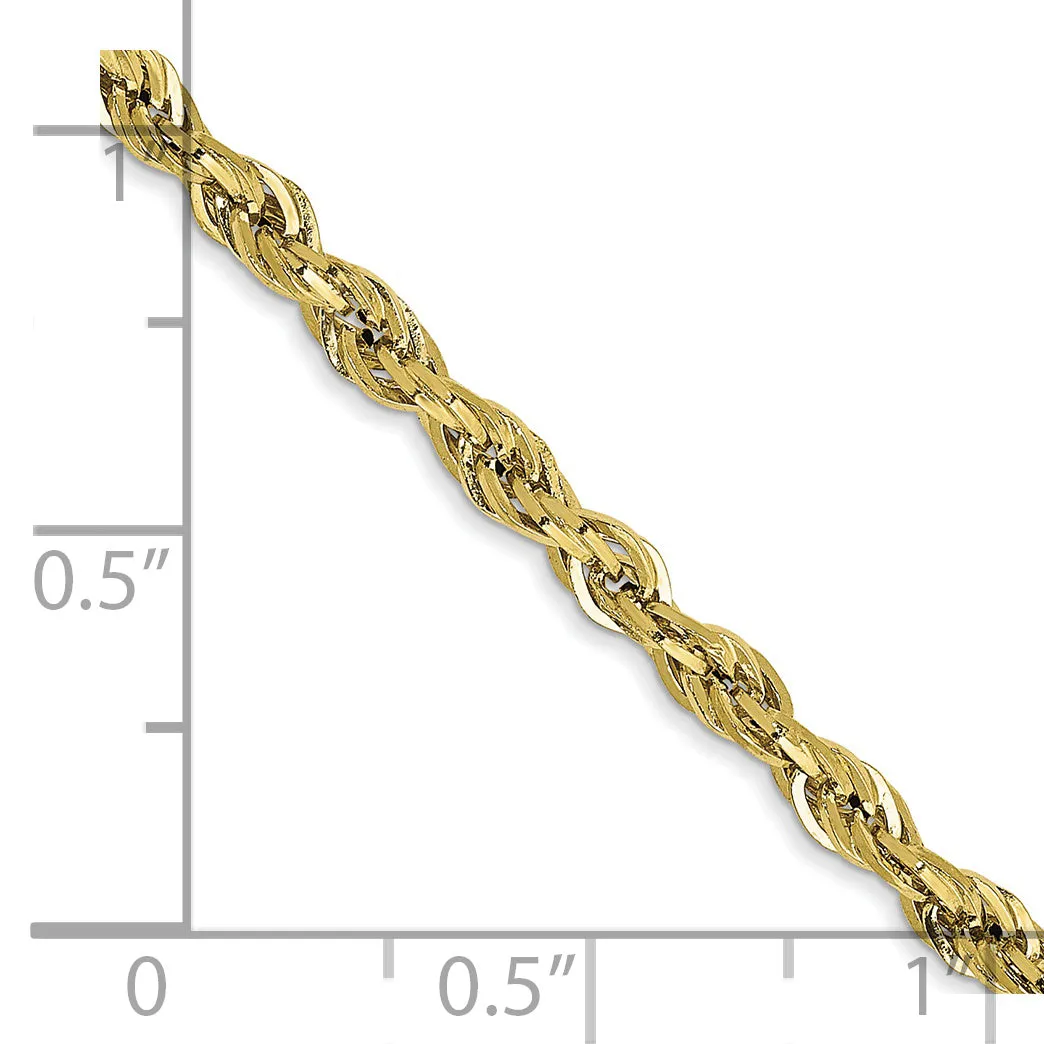 10k 2.8mm Semi-Solid Rope Chain