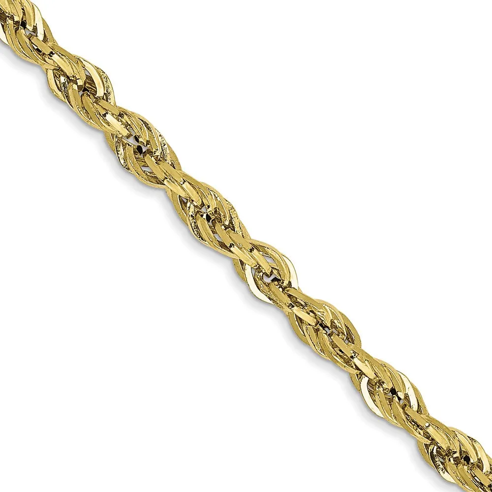 10k 2.8mm Semi-Solid Rope Chain
