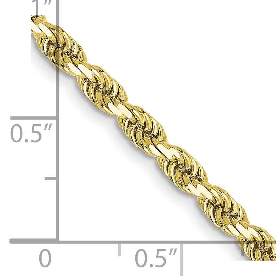 10k 3.5mm Semi-solid D/C Rope Chain