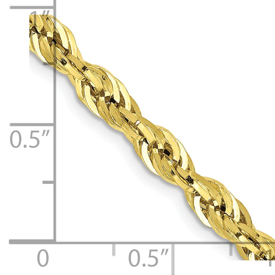 10k 4.25mm Semi-Solid Rope Chain