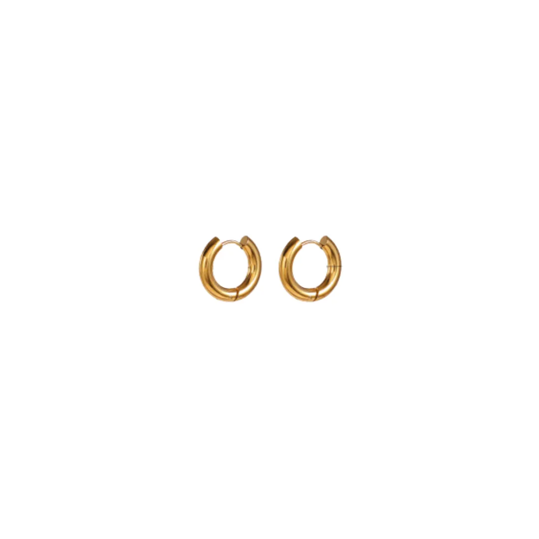10mm Petite Essence Huggies - Gold/Silver