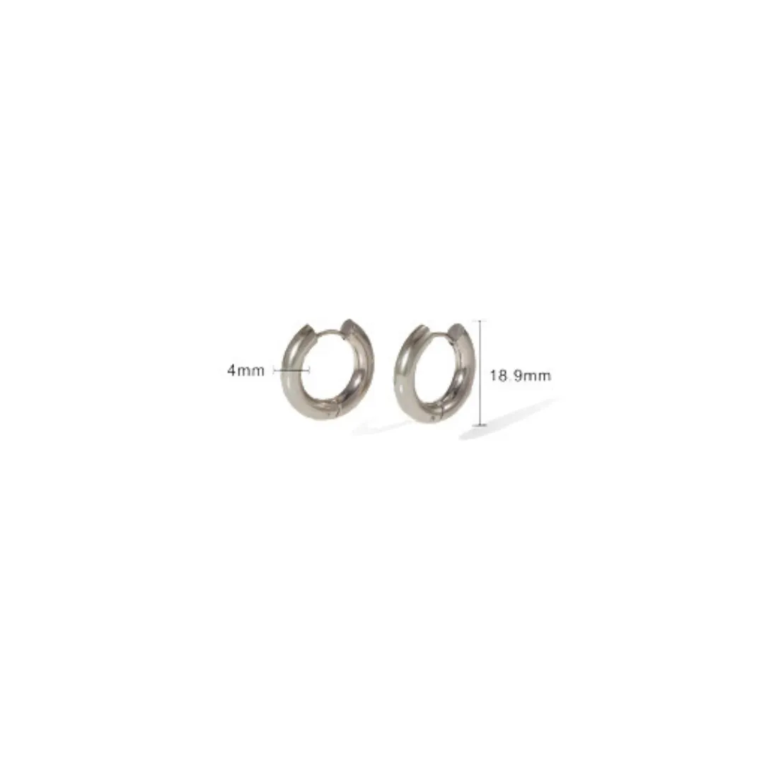 10mm Petite Essence Huggies - Gold/Silver