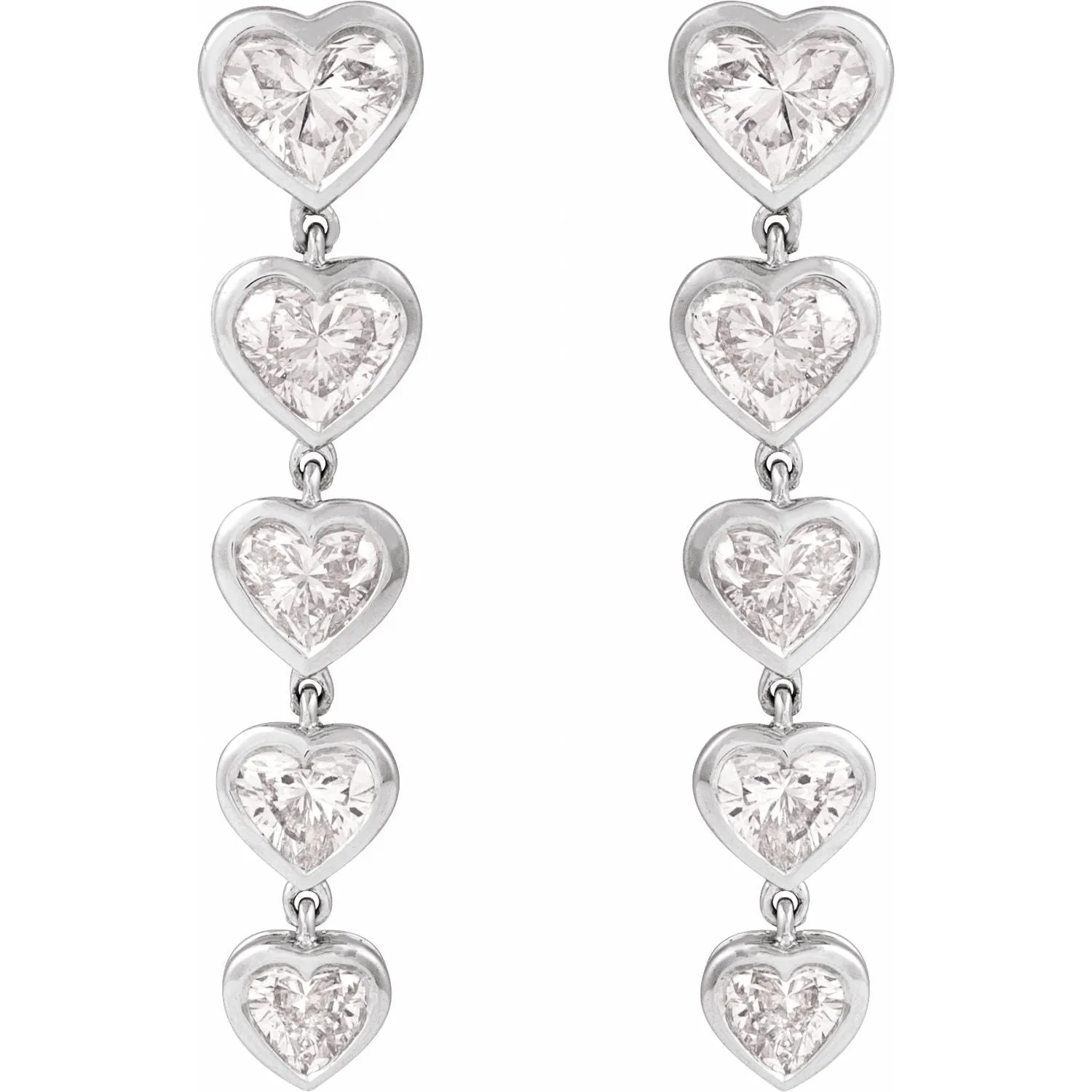 14K Gold 2 3/4ct Lab-Grown Diamond Earrings Clarity SI, Color G-H