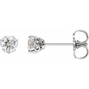 14k Gold Round 1/3ct Lab-Grown Diamond Infinity Earrings Clarity SI, Color G-H