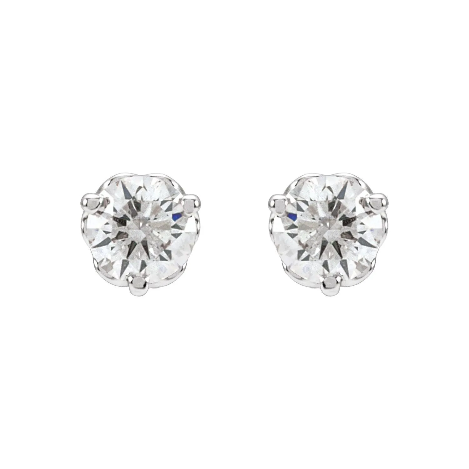 14k Gold Round 1/3ct Lab-Grown Diamond Infinity Earrings Clarity SI, Color G-H