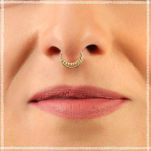 14k Gold Septum Ring | Delicate Beauty