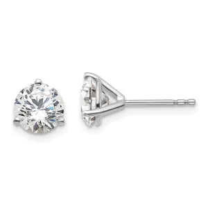 14k White Gold 1 3/4 ct Round Lab Grown Diamond Stud Earrings VS Clarity, D-E Color