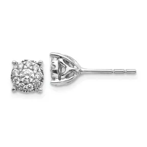 14K White Gold 1/2 ct Lab Grown Diamond Stud Earrings VS Clarity, G-H Color