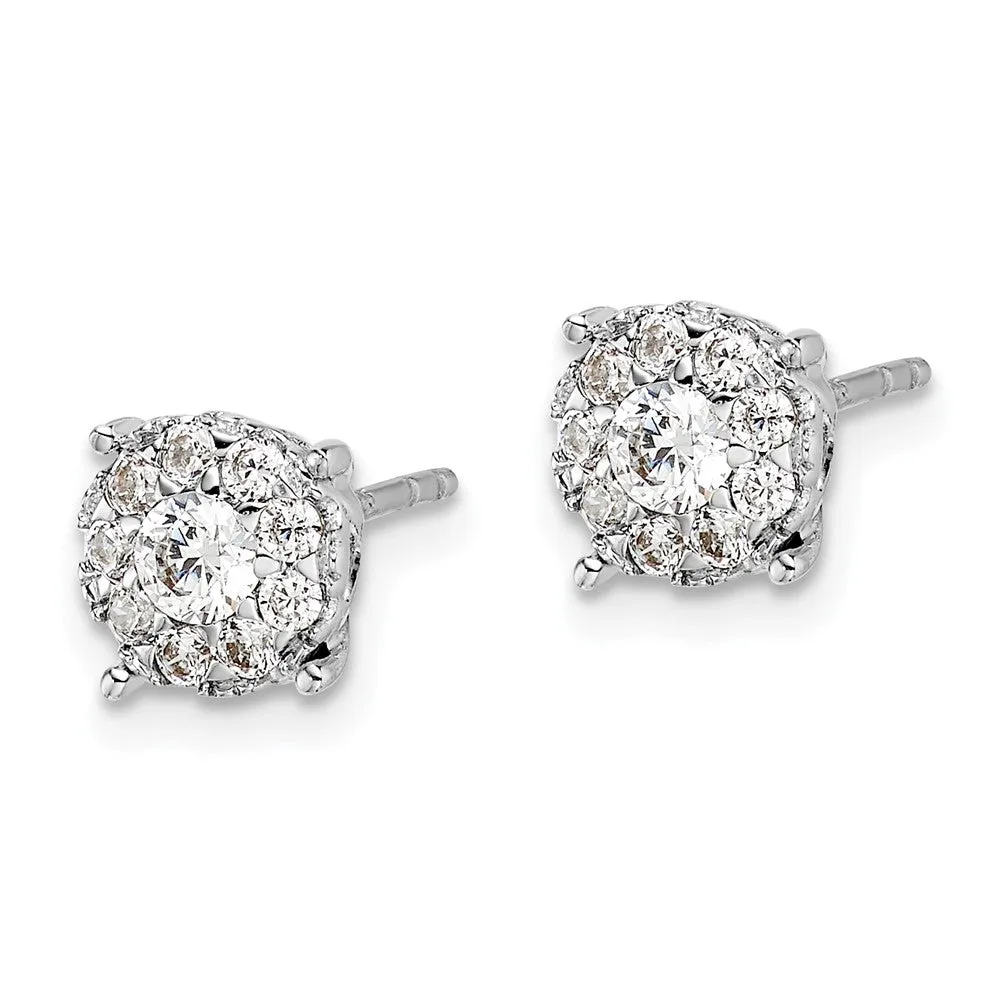 14K White Gold 1/2 ct Lab Grown Diamond Stud Earrings VS Clarity, G-H Color