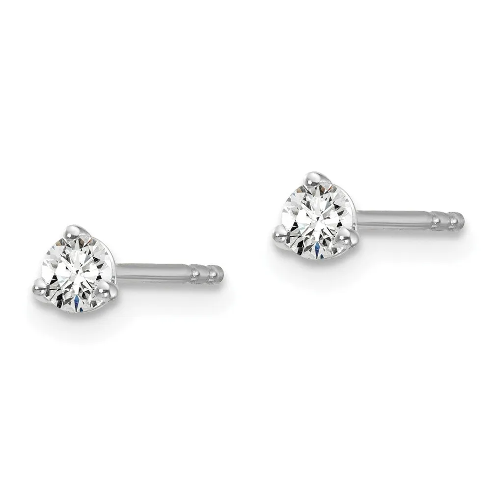 14k Yellow Gold 1/5 ct Round Lab Grown Diamond Stud Earrings VS Clarity, D-E Color