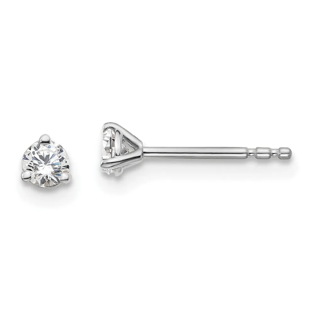 14k Yellow Gold 1/5 ct Round Lab Grown Diamond Stud Earrings VS Clarity, D-E Color
