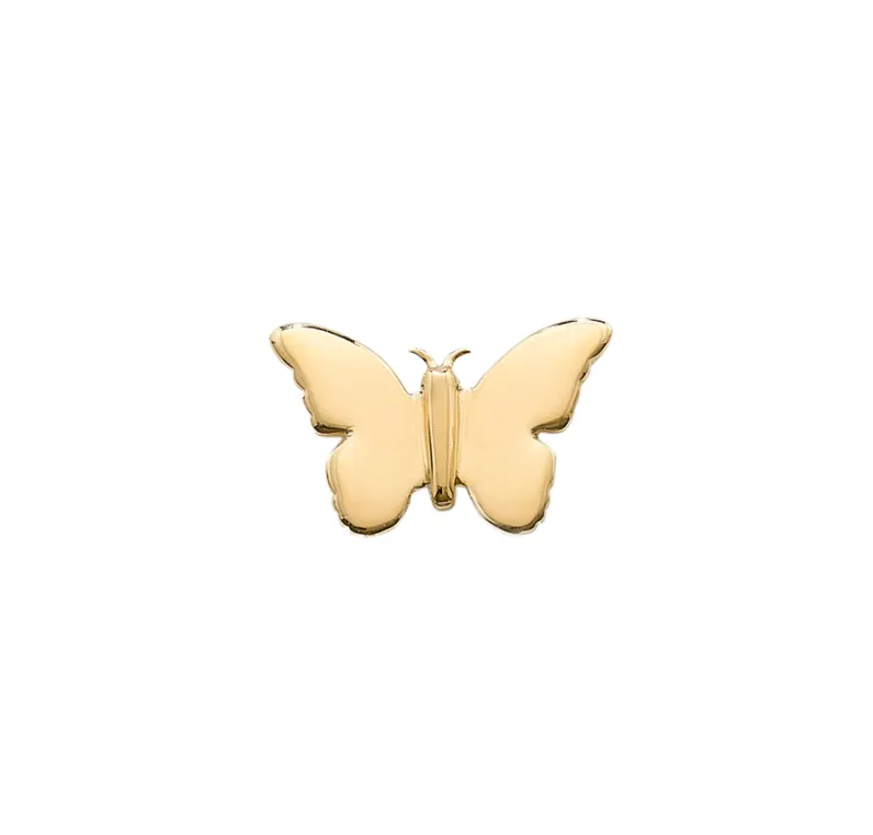 14KY Single Butterfly Stud