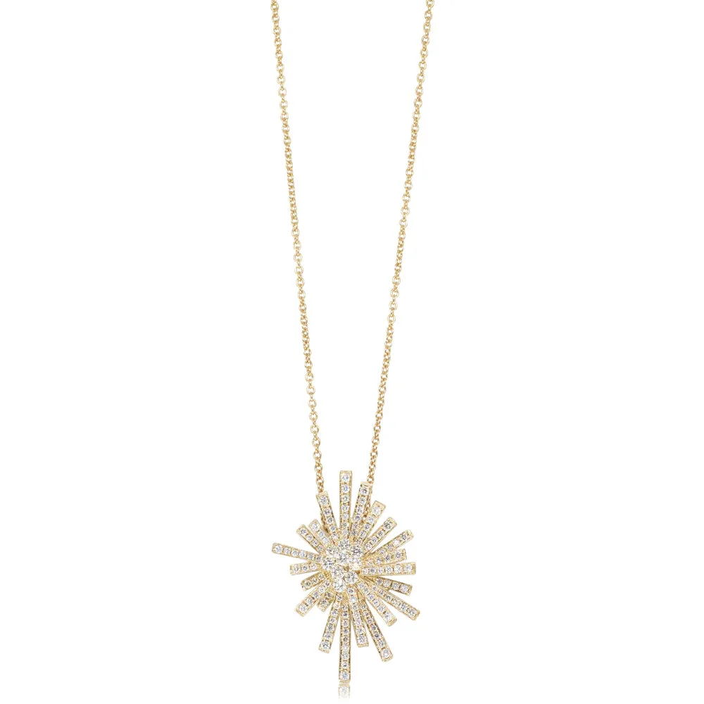 18ct Yellow Gold .70ct Diamond Asteroid Pendant