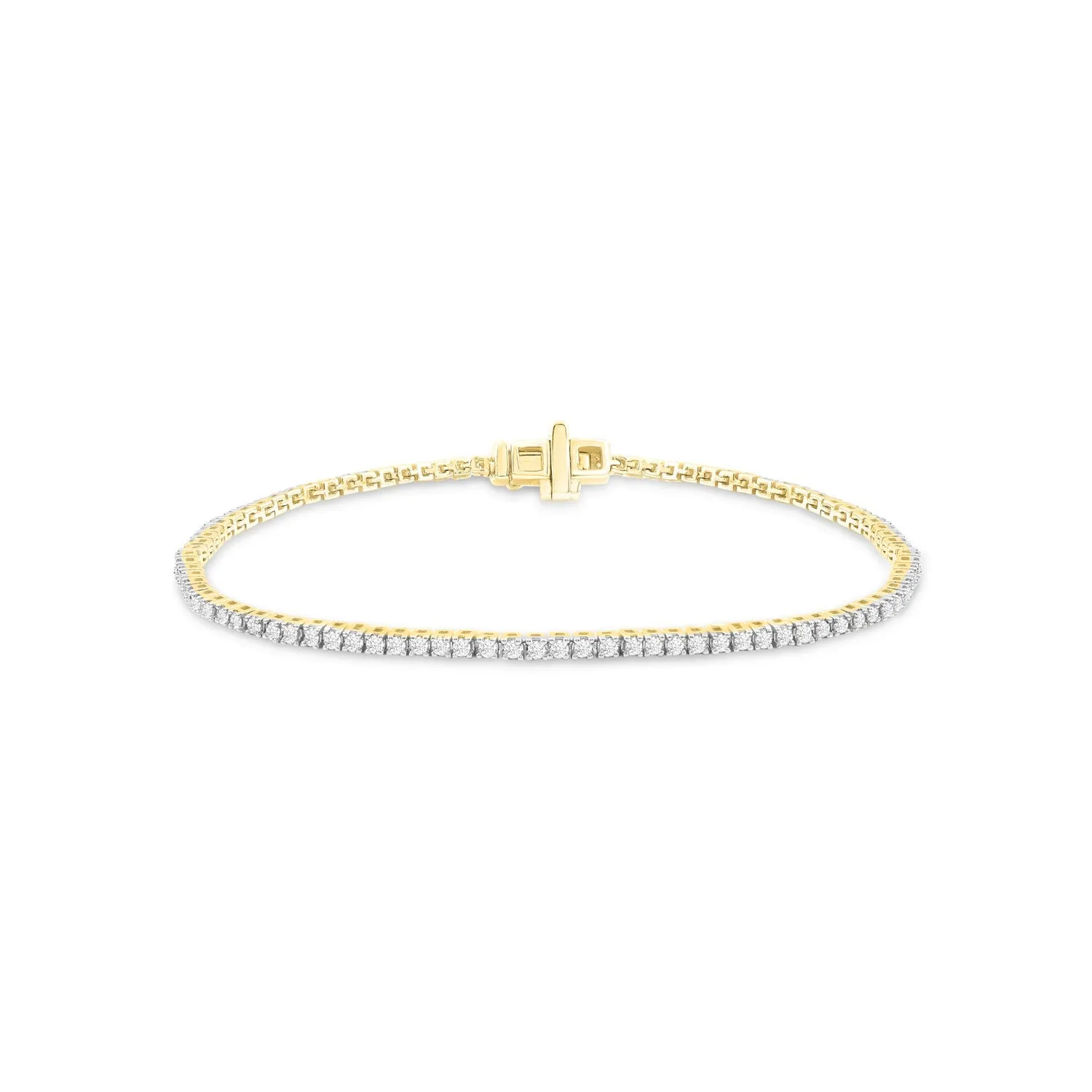 18K And 9K Gold Tdw. 1.00ct Diamond Bracelet - B-3985-100-18Y