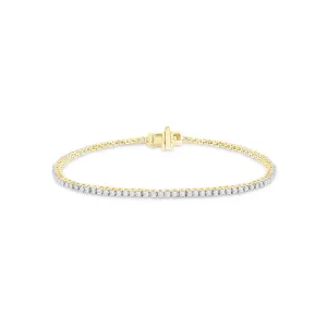 18K And 9K Gold Tdw. 1.00ct Diamond Bracelet - B-3985-100-18Y