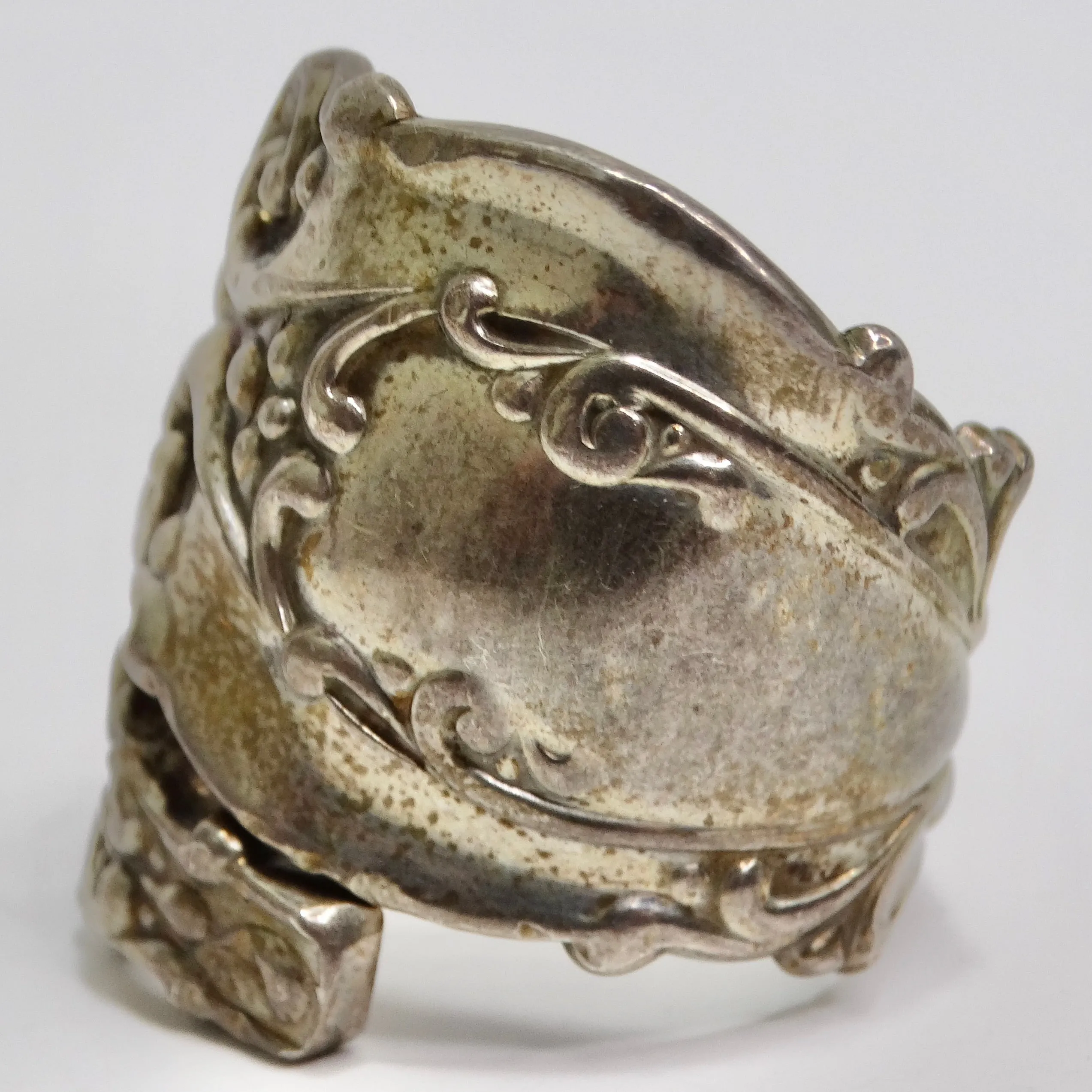 1940s Reconstructed Silver Spoon Ring