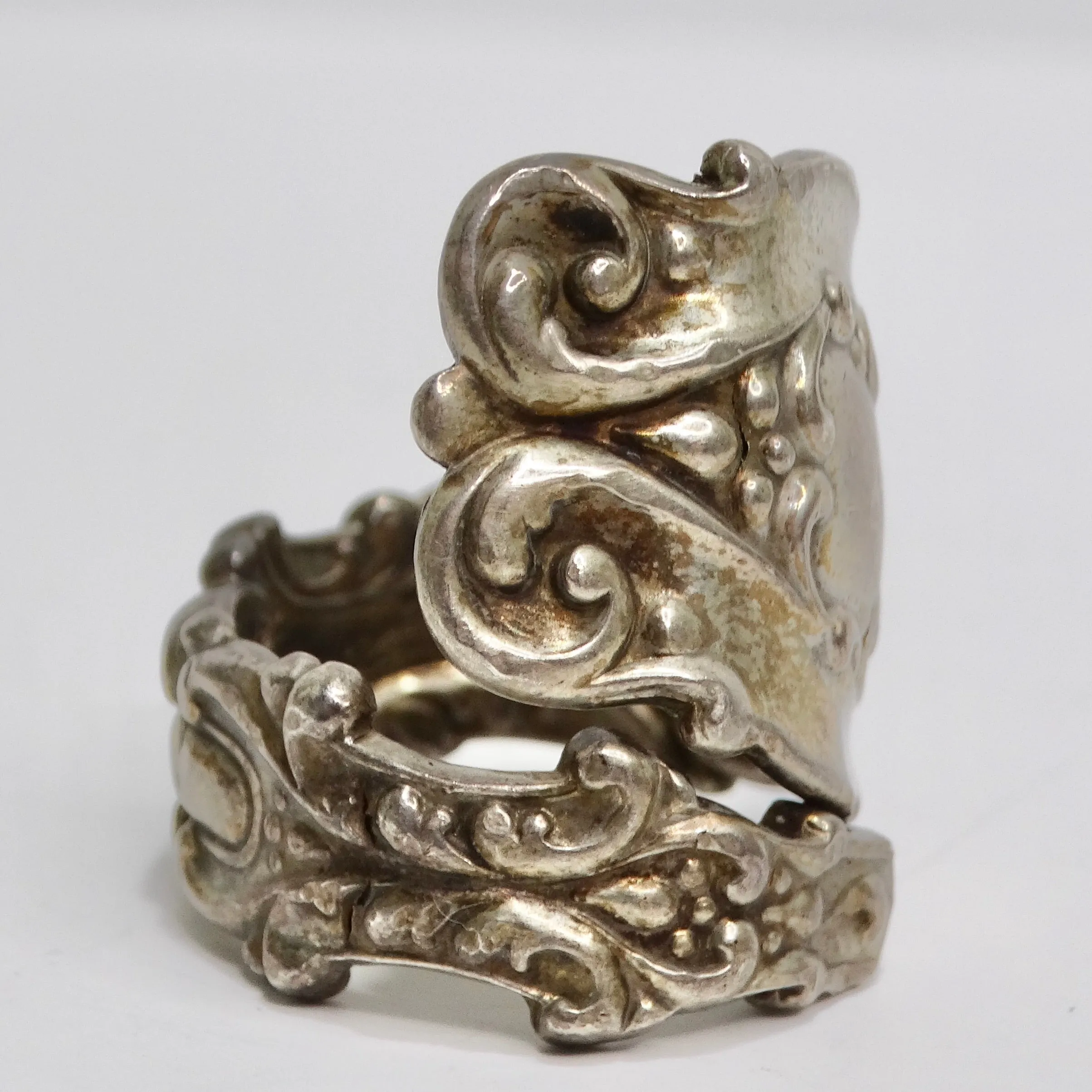 1940s Reconstructed Silver Spoon Ring