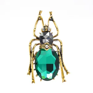 3 Colors Available Crystal Large Beetle Brooches for Women