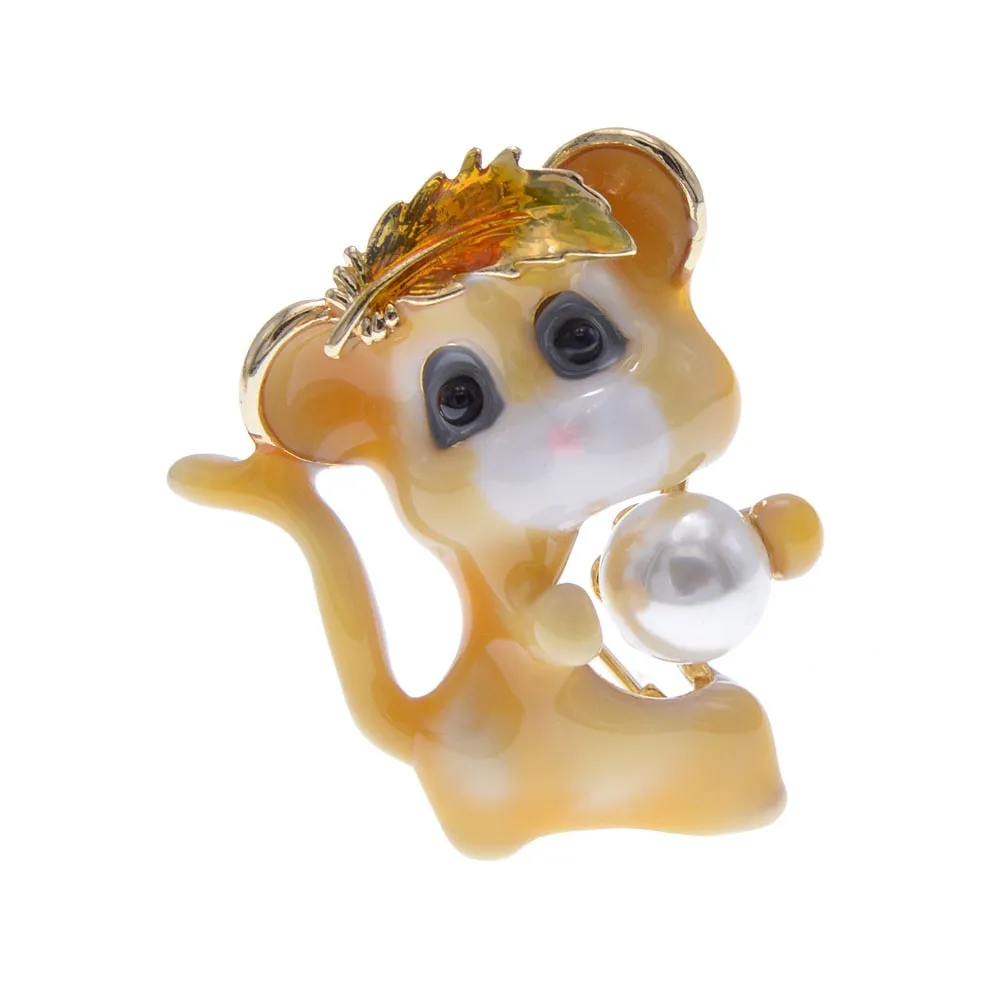 4 Colors Choose Enamel Mouse Brooches