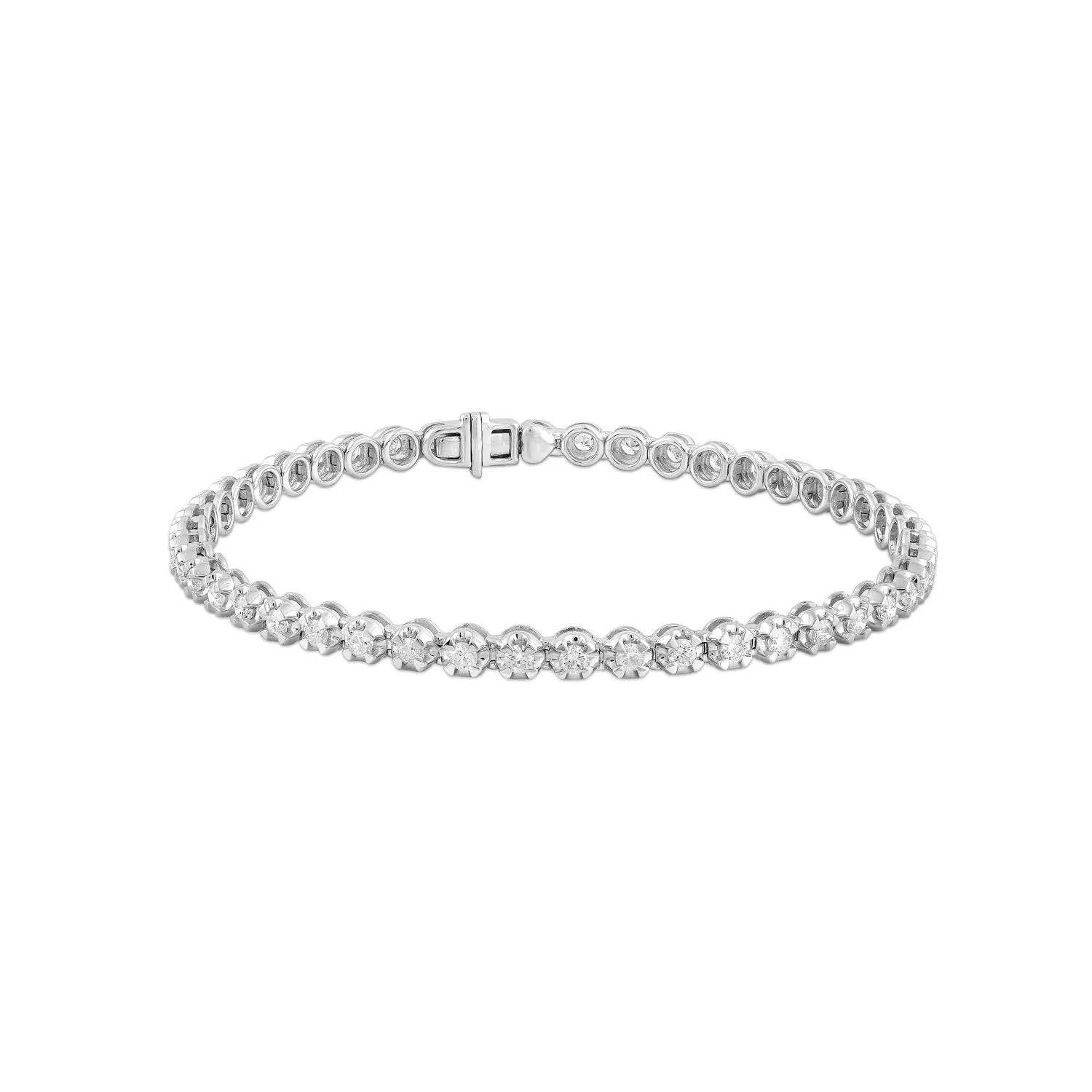 9K White Gold Tdw. 2.00ct Diamond Bracelet - IGB-2271A-W