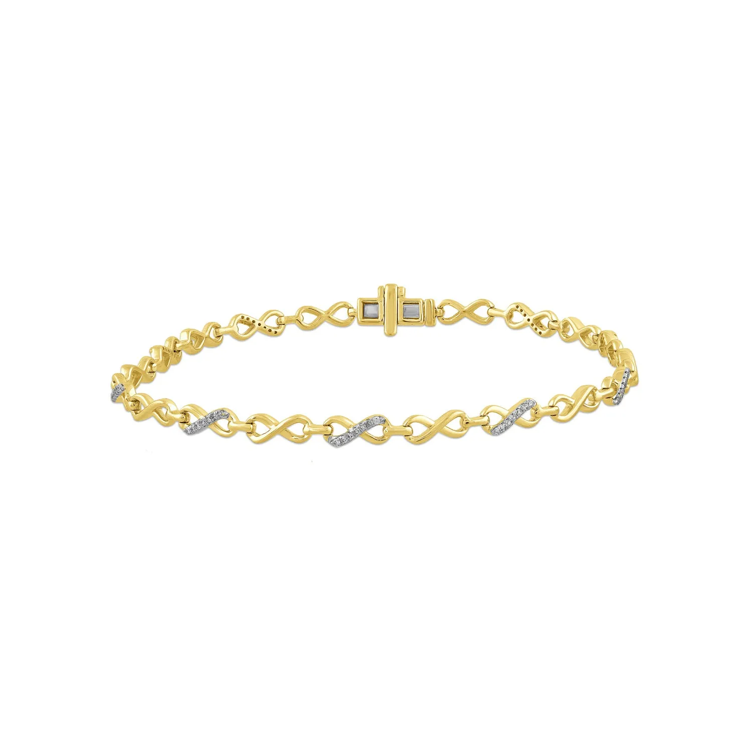 9K Yellow Gold Tdw. 0.20ct Diamond Bracelet - IGB-3664-020-Y