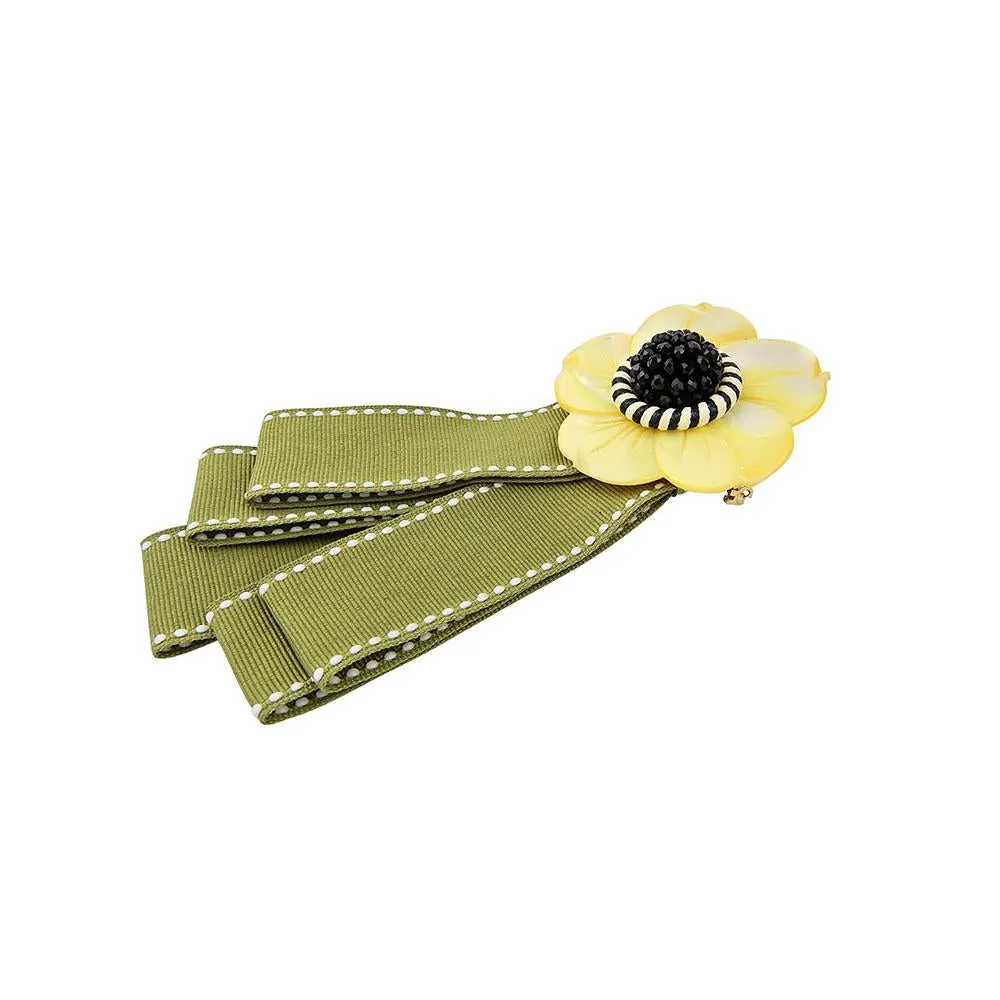 Alpine Plants Shell Floral Handmade Brooch