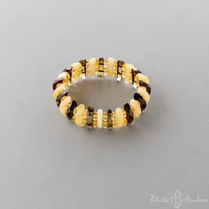 Amber bracelet "Cloudy elegance"