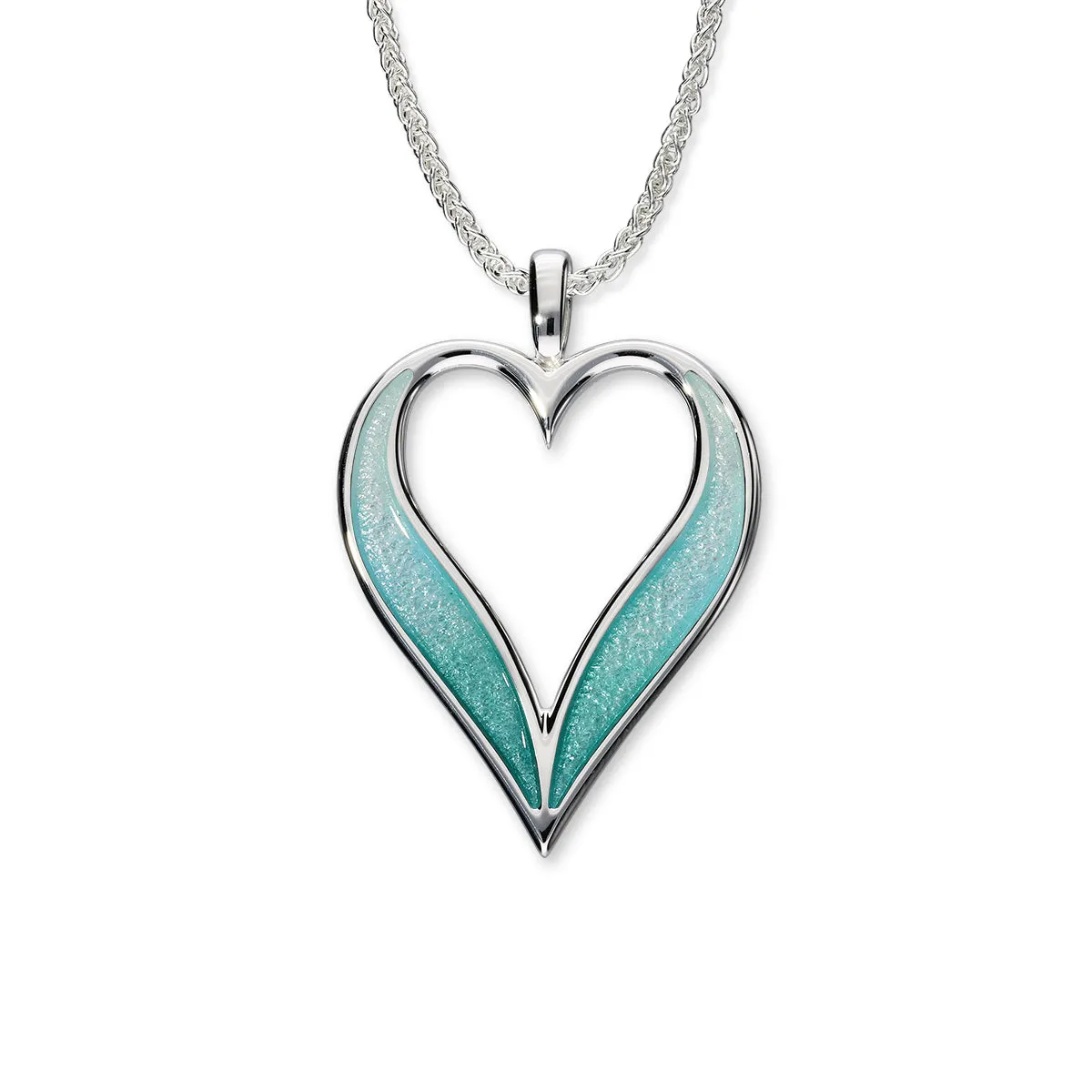 Astin Sterling Silver Small Heart Pendant with Enamel EP487