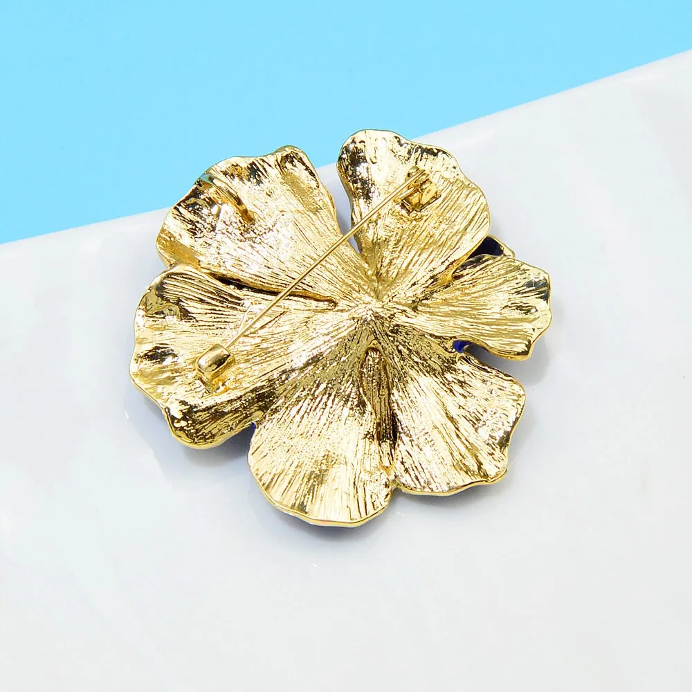 Beautiful Large Flower Brooches For Women Enamel Fashion Jewelry