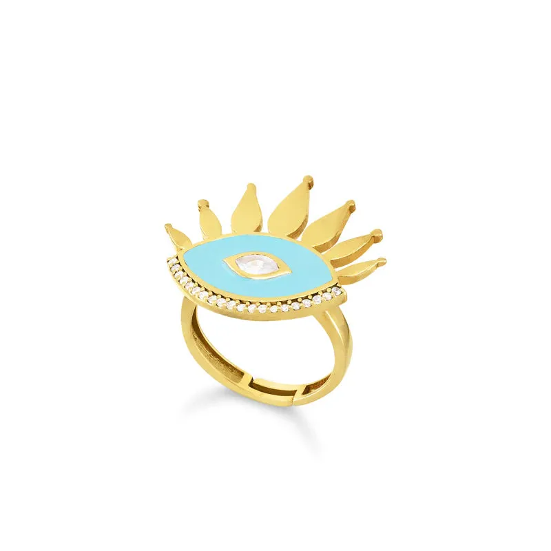 Big Lash Evil Eye Enamel Ring