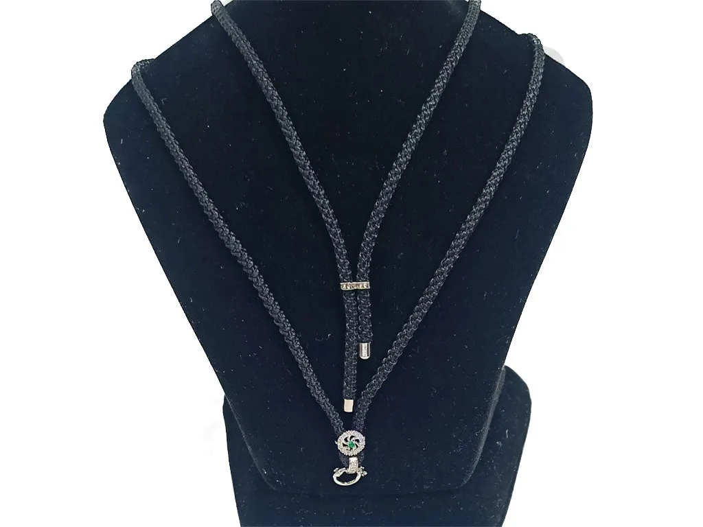 Black & Silver Wheel Shape Design 02 Jewelry Making Chain with Charms