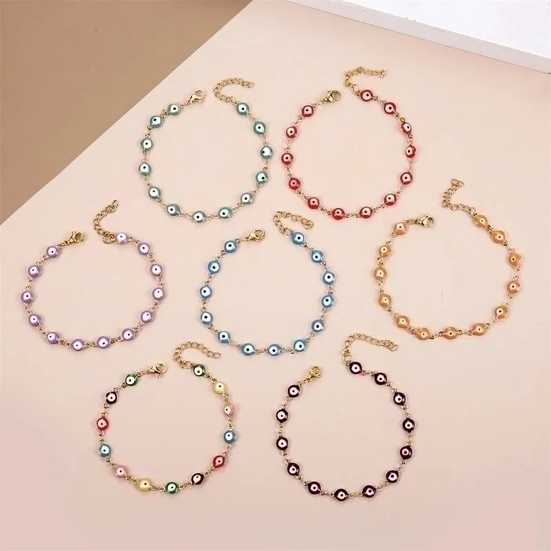 Bohemian Devil's Eye Stainless Steel Bracelets In Bulk