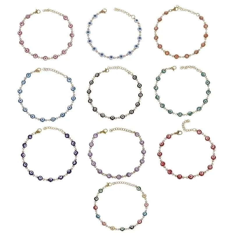 Bohemian Devil's Eye Stainless Steel Bracelets In Bulk