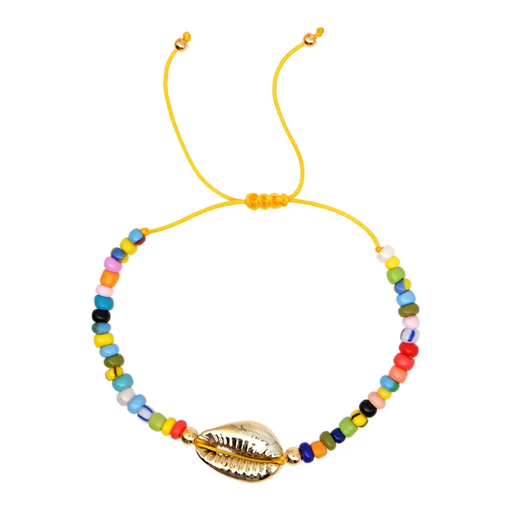 Bohemian ethnic style shell rainbow bracelet