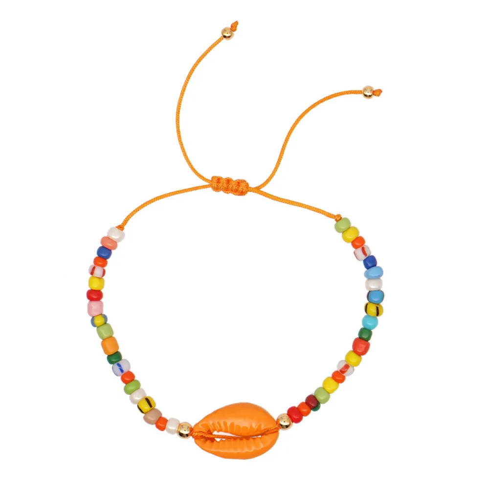 Bohemian ethnic style shell rainbow bracelet