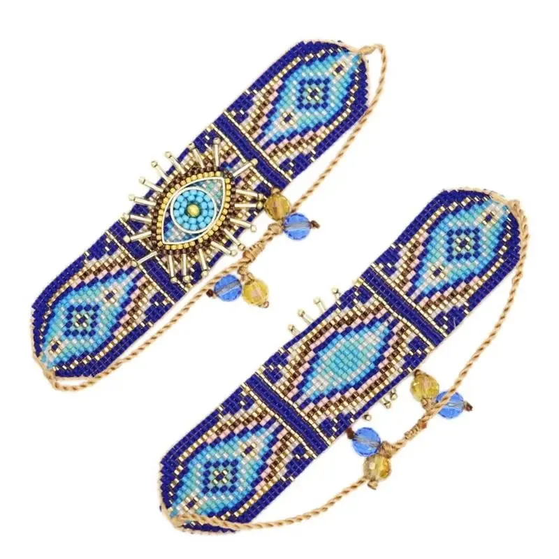 Bohemian Evil Eye Beaded Bracelet