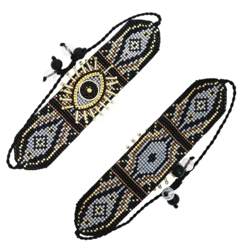 Bohemian Evil Eye Beaded Bracelet