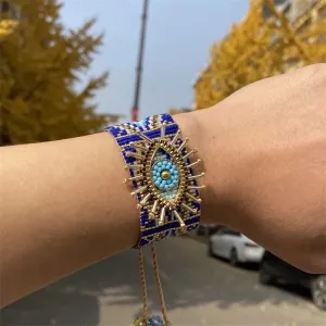 Bohemian Evil Eye Beaded Bracelet