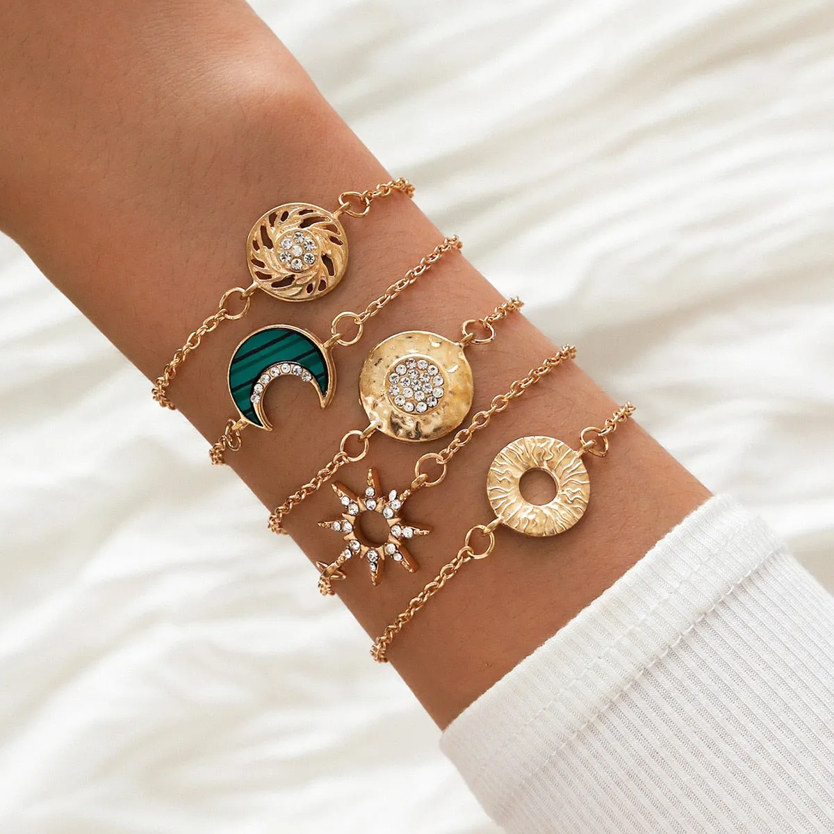 Bohemian Rhinestone Butterfly Bracelets