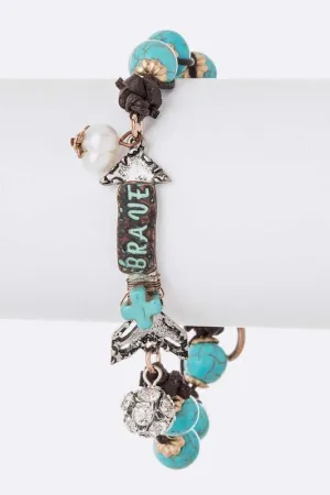 Brave Turquoise Beads Bohemian  Bracelet