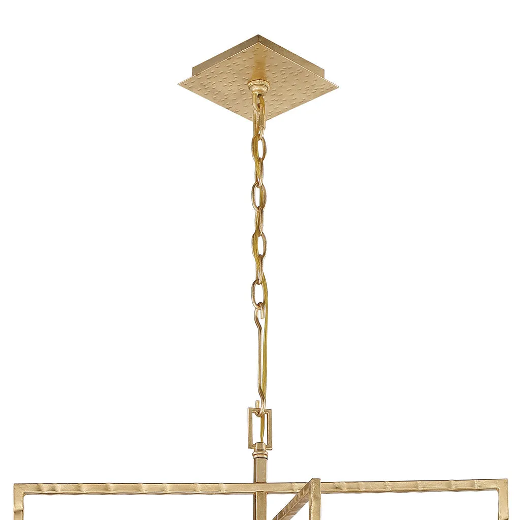 Capri 7 Light Antique Gold Chandelier