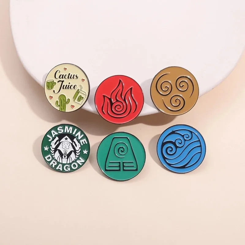 Cartoon Style Simple Style Cactus Letter Flower Alloy Stamping Stoving Varnish Plating Unisex Brooches