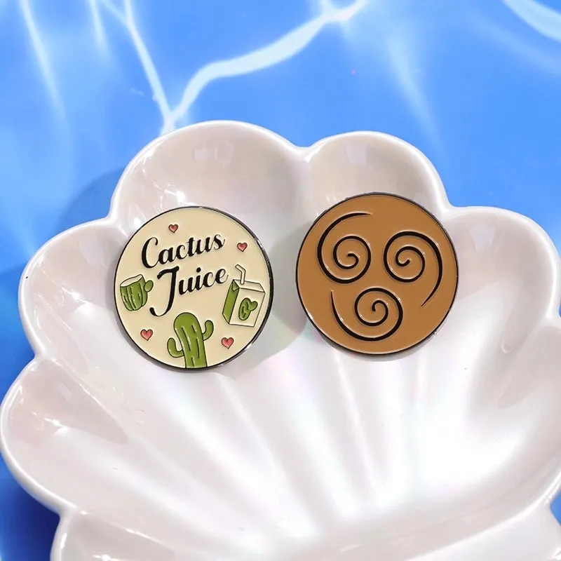 Cartoon Style Simple Style Cactus Letter Flower Alloy Stamping Stoving Varnish Plating Unisex Brooches