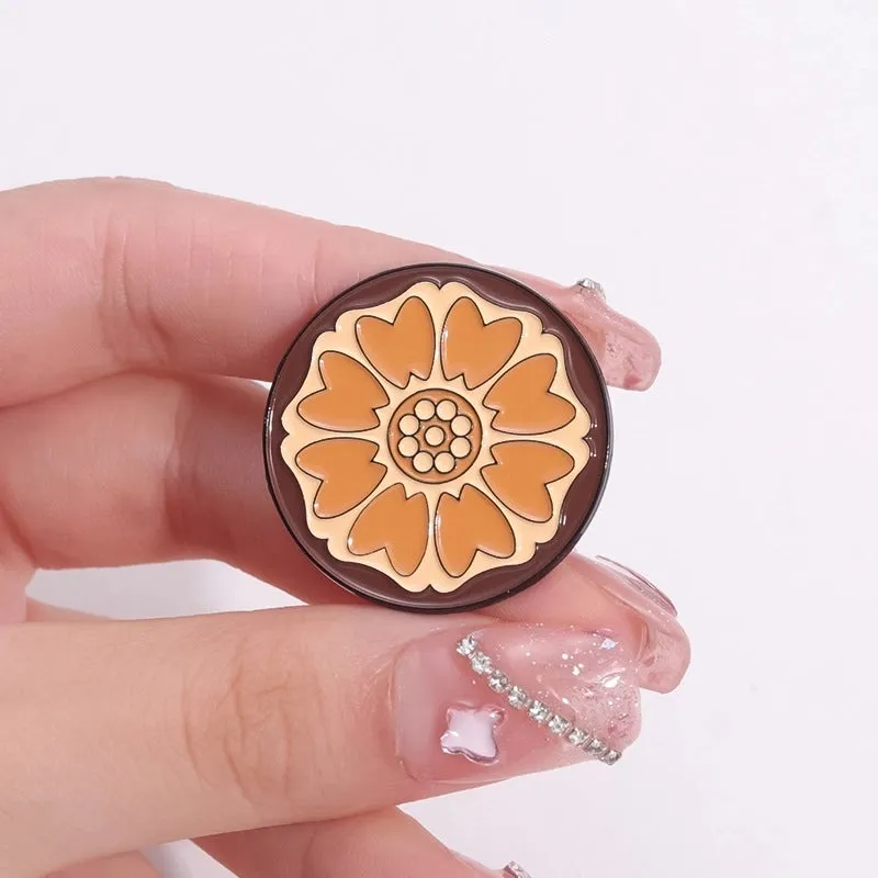 Cartoon Style Simple Style Cactus Letter Flower Alloy Stamping Stoving Varnish Plating Unisex Brooches