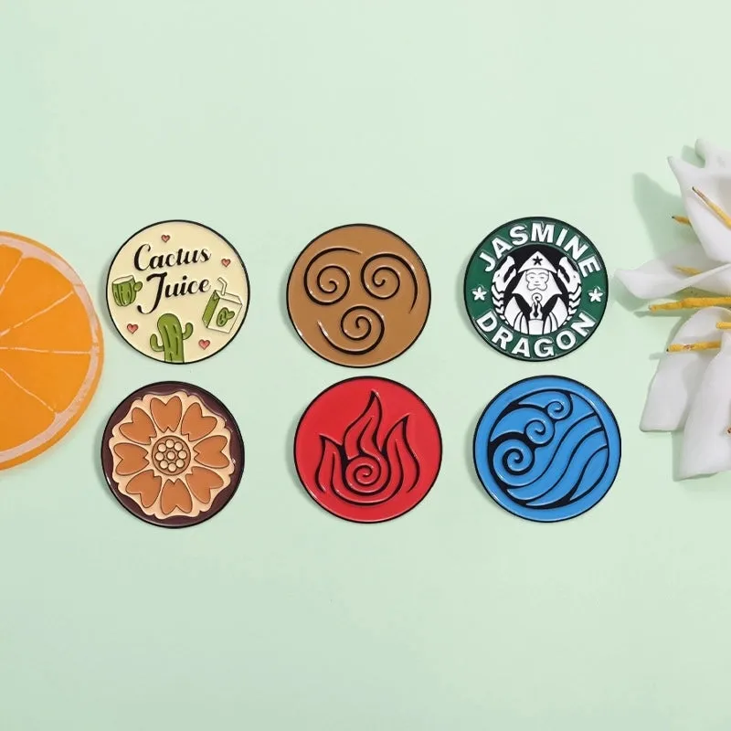 Cartoon Style Simple Style Cactus Letter Flower Alloy Stamping Stoving Varnish Plating Unisex Brooches