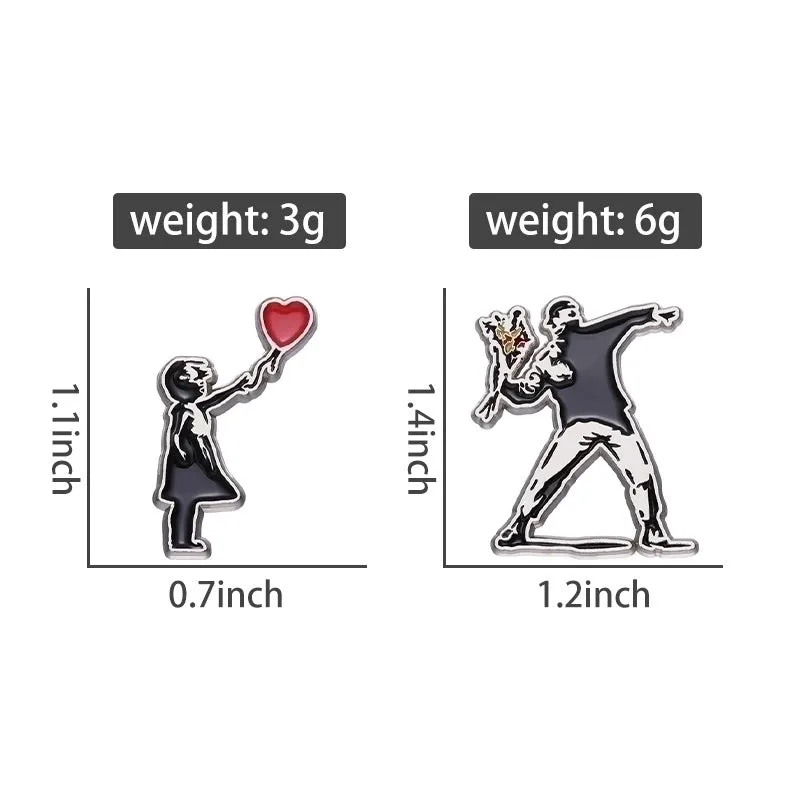 Cartoon Style Simple Style Pin Human Alloy Plating Unisex Brooches