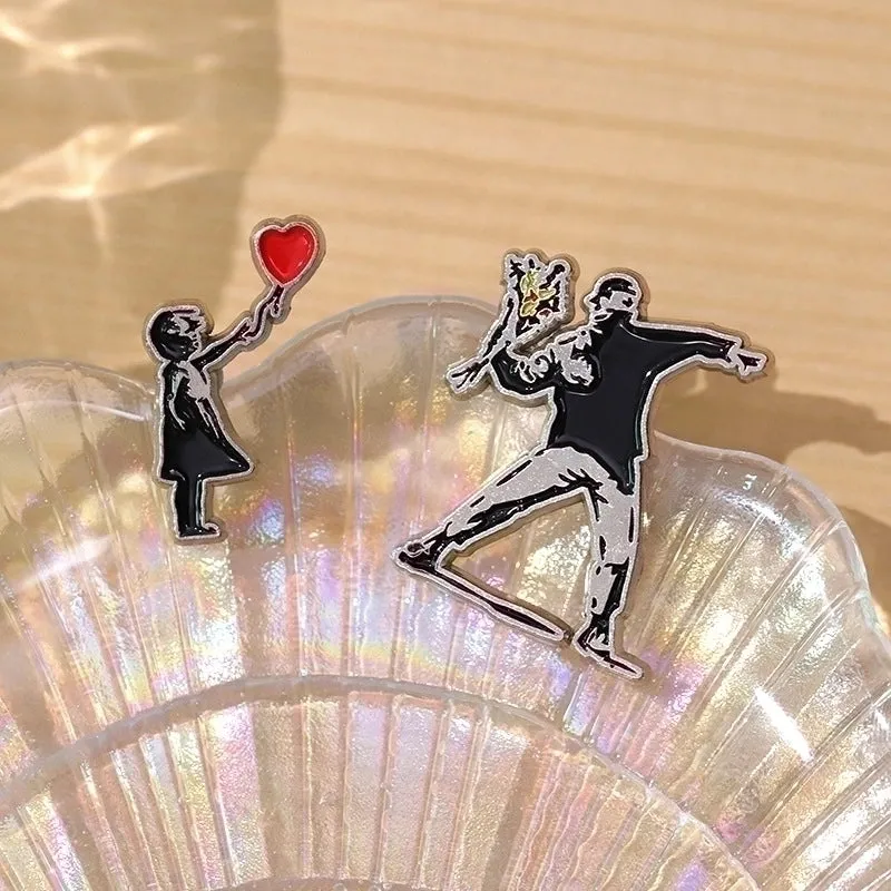 Cartoon Style Simple Style Pin Human Alloy Plating Unisex Brooches