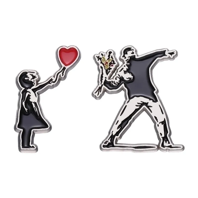 Cartoon Style Simple Style Pin Human Alloy Plating Unisex Brooches